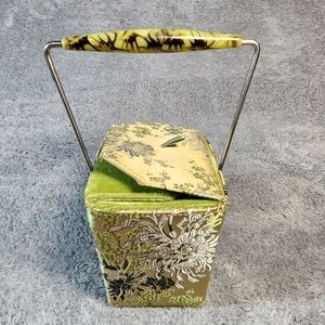 Elegant Green and Gold Take Out Container Bag